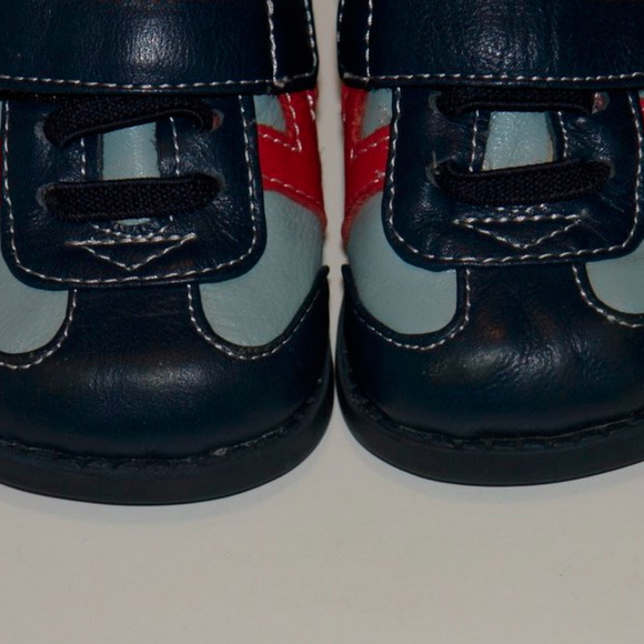 SOLD/////////////Boys See Kai Run Smaller Walkers Blue Leather Sz 3 - Picture 2 of 5